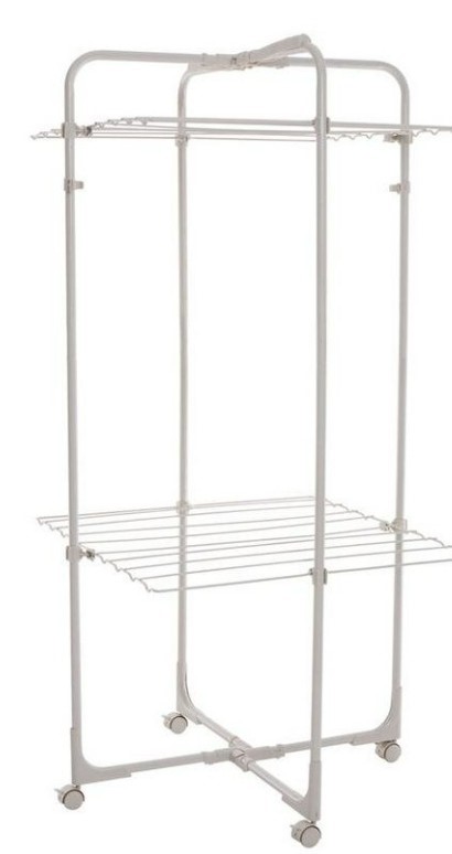 2 x HILLS 13M 2 Tier Double Decker Mobile Tower Clothes Airer w/ 44 Hook Sl