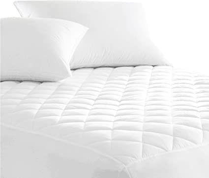 2 x LUXOR Australian-Made Fully Fitted Quilted Mattress Protector, King Sin