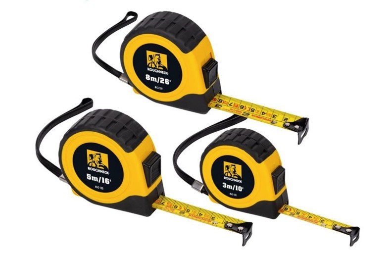 ROUGHNECK Read Tape Measure Set 3 Piece 3mm 5M & 8M. N.B: Damaged packaging