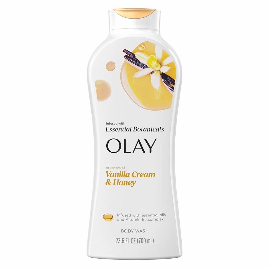 3 x OLAY Essential Botanicals Body Wash, Incl: Vanilla Cream & White Tea, 7
