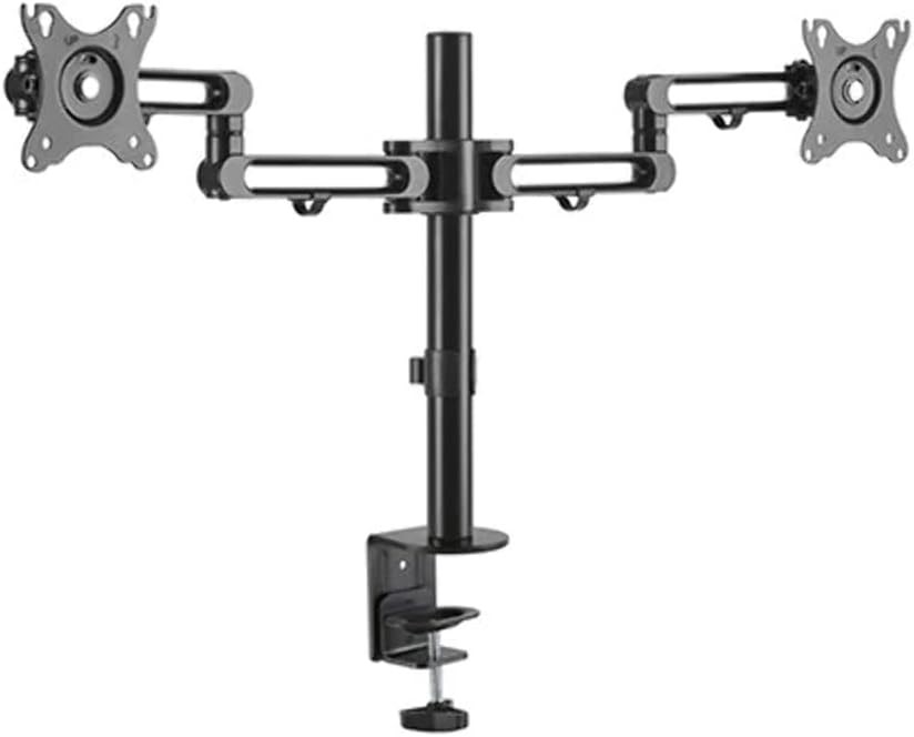 Brateck Dual Monitor Premium Aluminum Articulating Monitor Arm, Matte Black