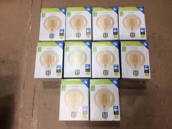LV luce LV-G125 Eco LED Bulb - New (Lot of 10)