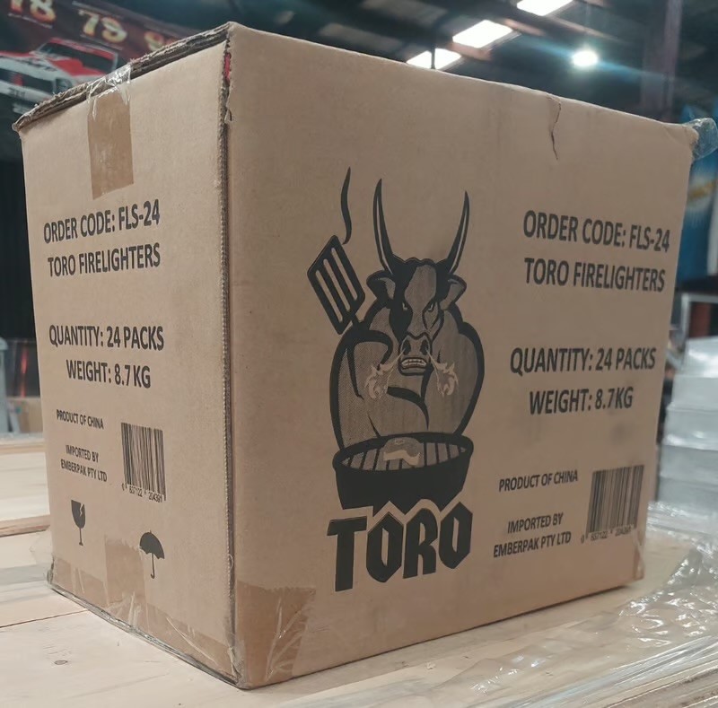 2 BOXES OF 24 TORO FIRELIGHTERS 24x BLOCKS PER PACKET