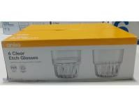 3 BOXES Anko 6 Clear Etch Glasses