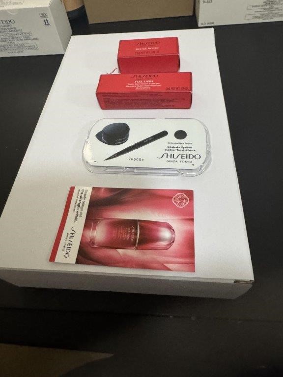 Shiseido, Sample Kit Instroke Liquid Eyeliner, Rouge & Waterproof Mascara