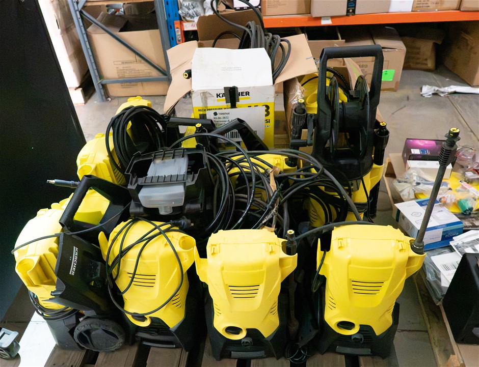 Pallet of Assorted KARCHER Power Tools. NB: Not Working, Has been use & Mis
