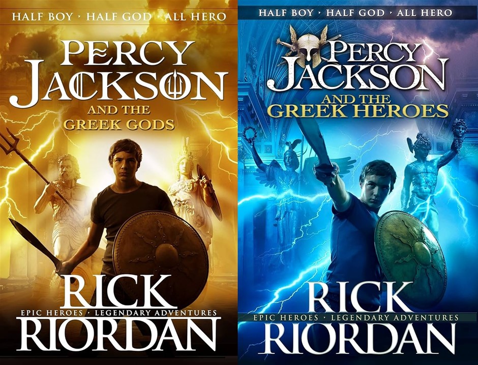 Percy Jackson and the Greek Gods & Percy Jackson's Greek Heroes By Rick Rio