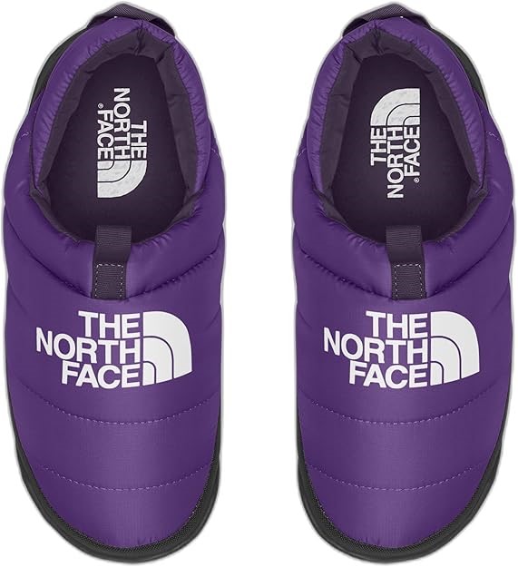 The North Face Women's Women’s Nuptse Mule Slipper, Peak Purple/TNF Black,