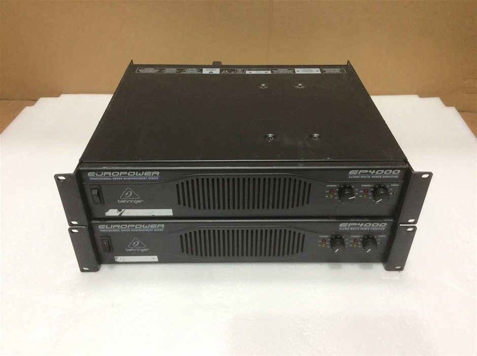 Behringer EUROPOWER  2-Channel Power Amplifier (Lot of 2)