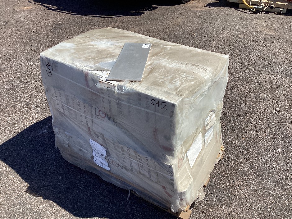 Pallet of Assorted Tiles Ground Grey 20cm x 60cm