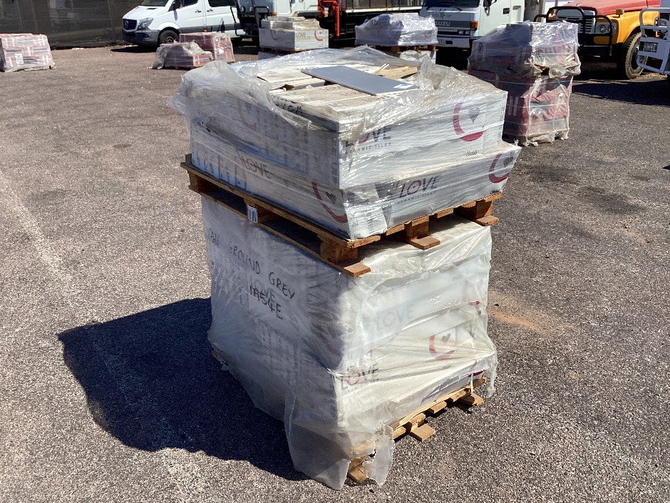 <p>Pallet of Assorted Tiles Ground Grey 20cm x 60cm</p>