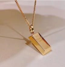 925 Sterling Silver 999 pendant 18k Triple yellow Gold Plated -Free chain
