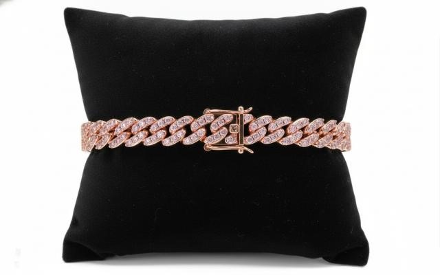 18k Rose Gold Filled Pink Bracelet stamped(18K)-20cm