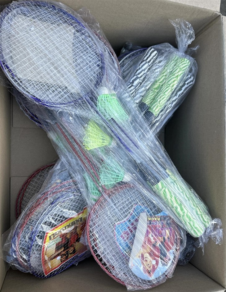 20 x Kids Novelty Badminton Sets with Shuttlecocks – Assorted Cartoon Chara