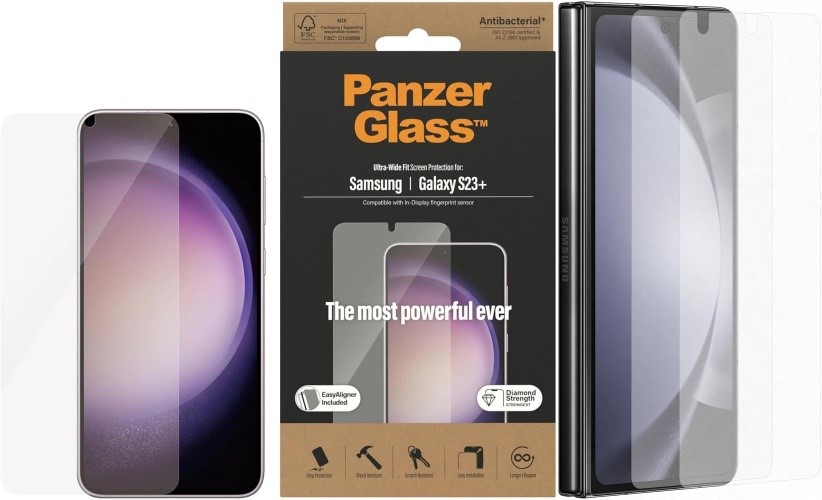 Samsung Screen Protector Bundle: 1 x Panzer Glass Ultra-Wide Fit Screen Pro