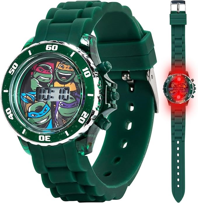 NICKELODEON Ninja Turtles Kids' Digital Watch, Green.
