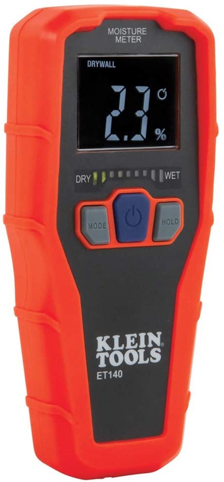 KLEIN TOOLS Pinless Moisture Meter. Model ET140. NB: No battery.