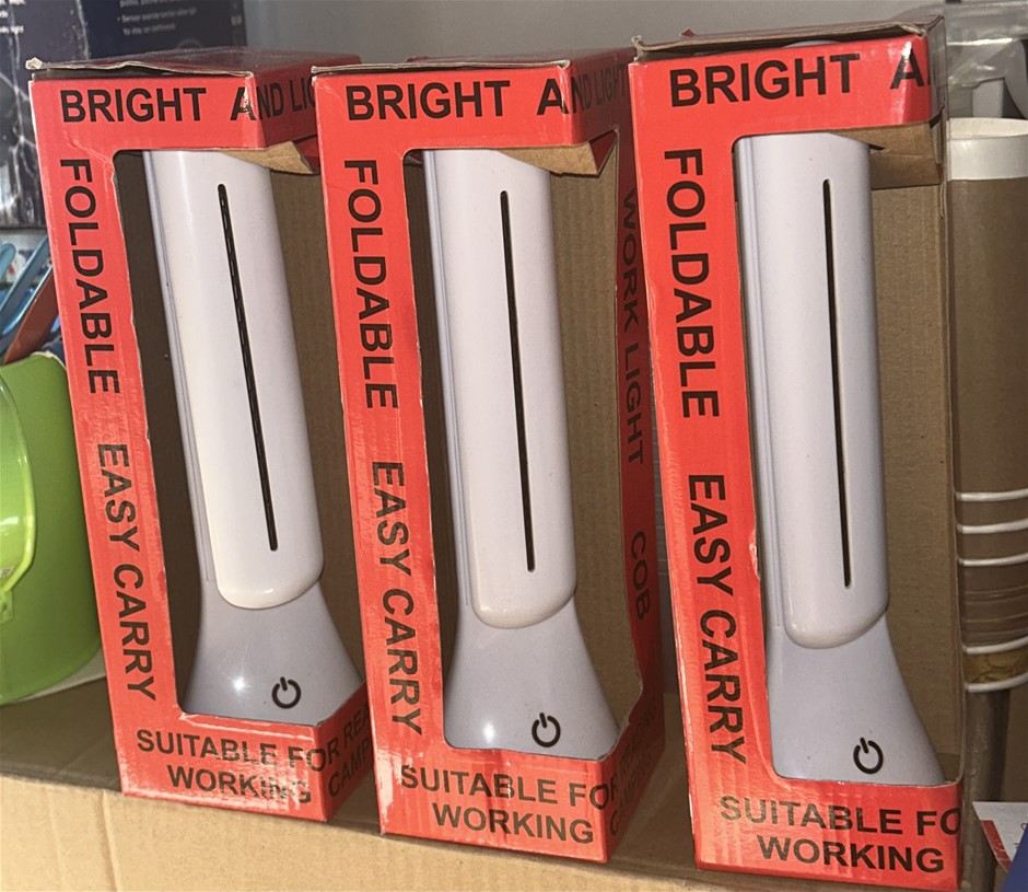 3x Foldable LED Desk Lamps