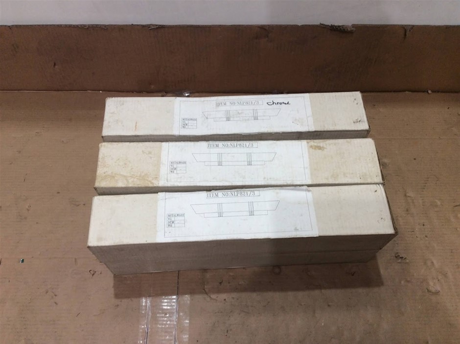 Metalware NLP821/3 Chrome Bench / Shelf Support Bracket- New (Lot of 3)