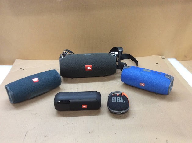 JBL Xtreme & JBL Tuner 2 & JBL Charge 4 Bluetooth Speaker (Lot of 5)