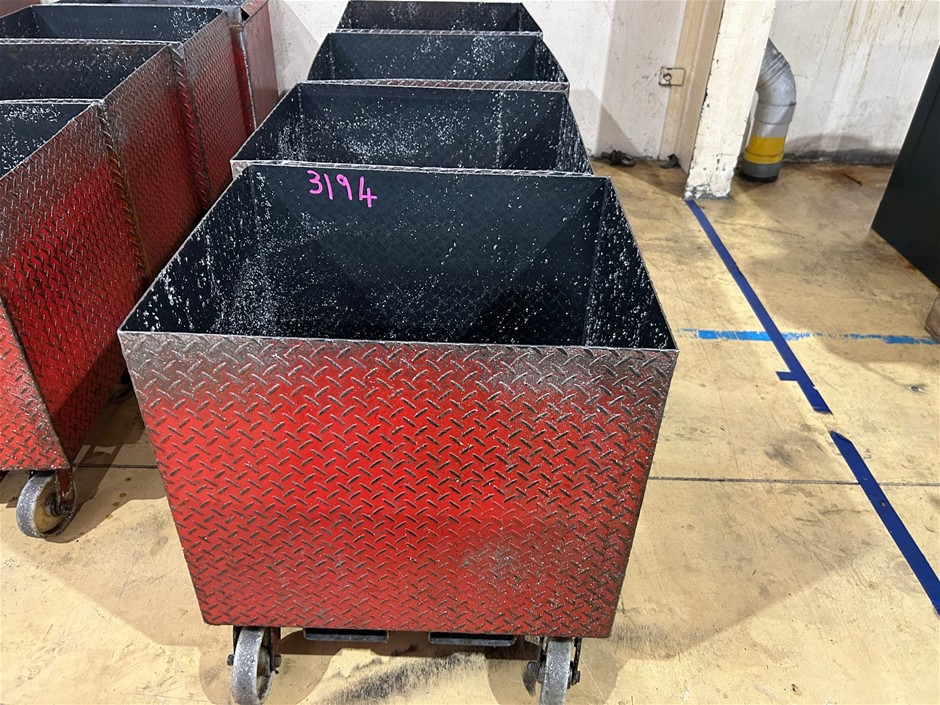 4 x Mobile Steel Bins