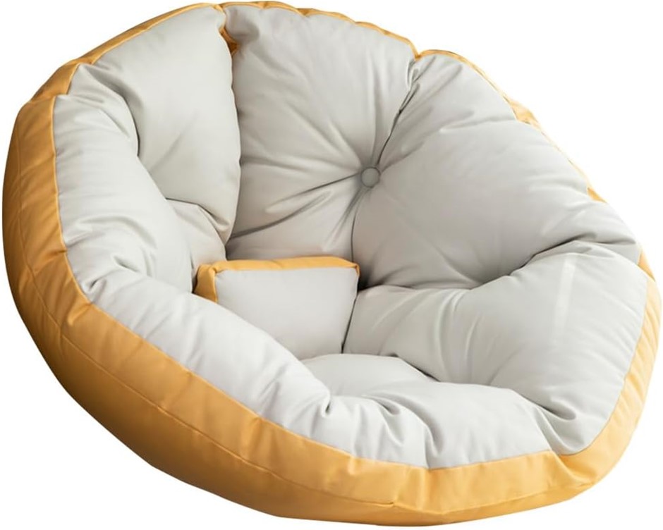VIVIENDO Multifunctional Foldable Sofa Chair - Yellow and Beige