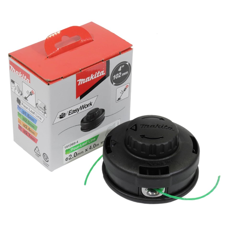 Makita EZY-Work 102 mm Nylon Head, Thread M10 x 1.25LH, 2 mm x 4 m Line