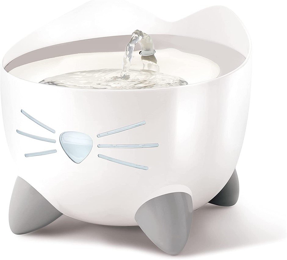 CATIT Pixi Cat Fountain, Dimensions: 20.5 x 20.5 x 16.5 cm, Colour: White.