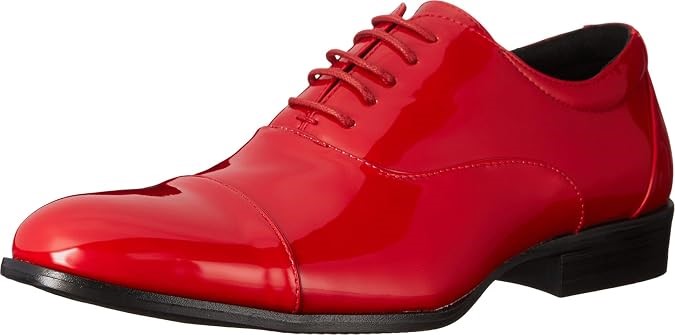 STACY ADAMS Men's Gala Oxford Shoes, US15/EU48, Red Patent, 24998. Buyers