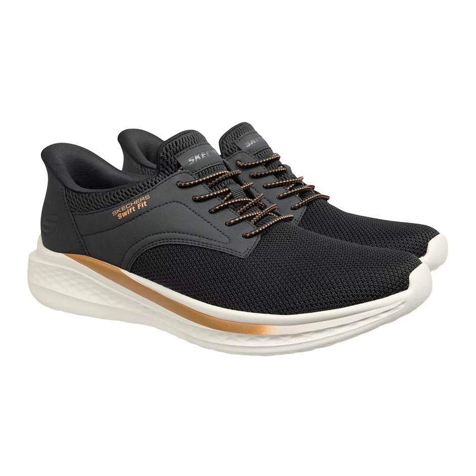 SKECHERS Men's Swift Fit Slade Shoes, Size US9, Black (BLK), 182006. Buyer