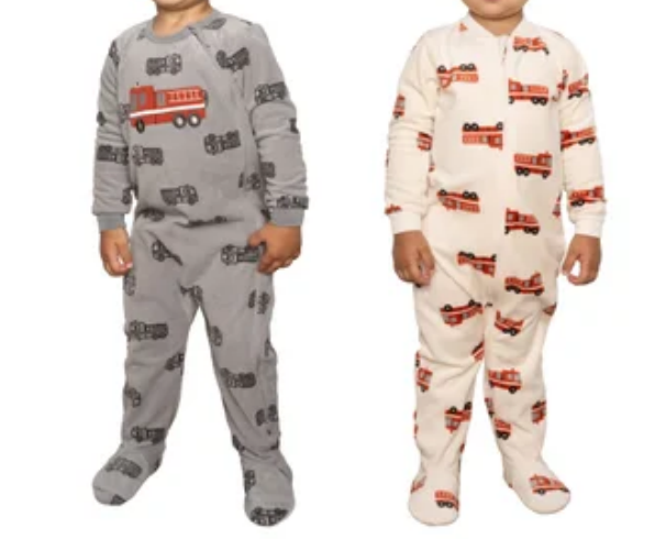 2-Pack PEKKLE Baby's Fleece Sleeper Set, Size 24M (2), Car (Grey/Tan). Buy