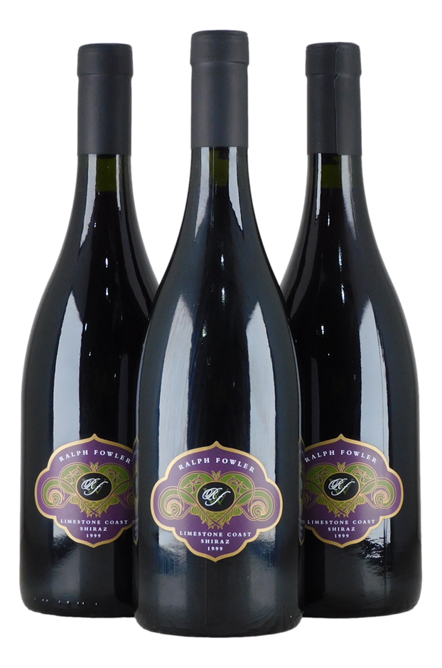 Ralph Fowler Limestone Coast Shiraz 1999 (3x 750mL), SA.