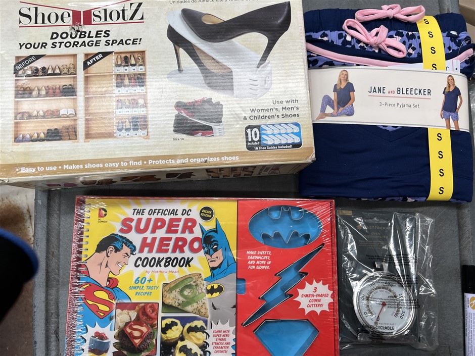4 x Assorted Homeware Products; Incl. Pj Set, Shoe Storage Set, Marvel Cook