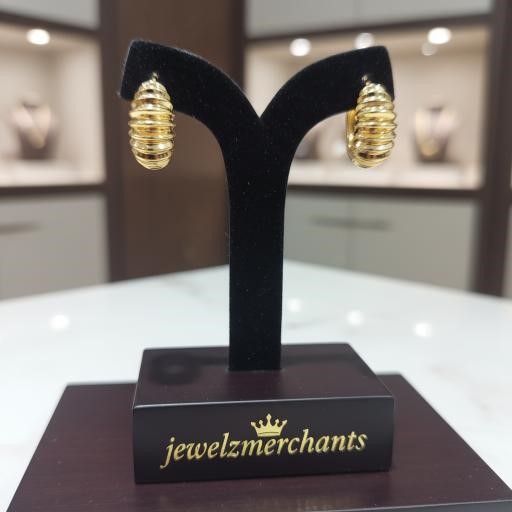 22K/Italy Gold Filled Earring -(stamped 22K/Italy)--Bonus Gift