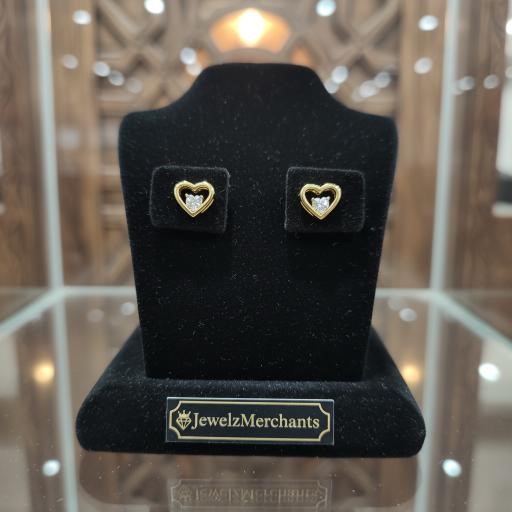 22K/Italy Gold Filled Earring -(stamped 22K/Italy)--Bonus Gift