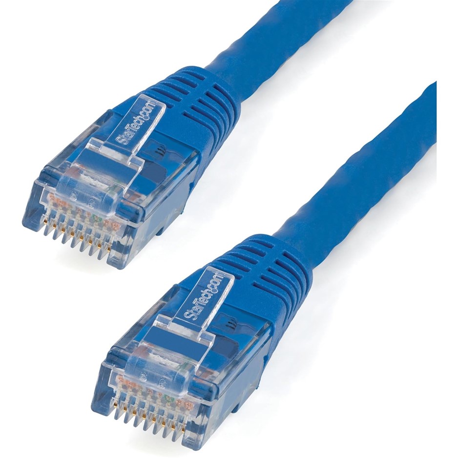 StarTech 35ft CAT6 Ethernet Cable - Blue CAT 6 Gigabit Ethernet Wire -250Mh
