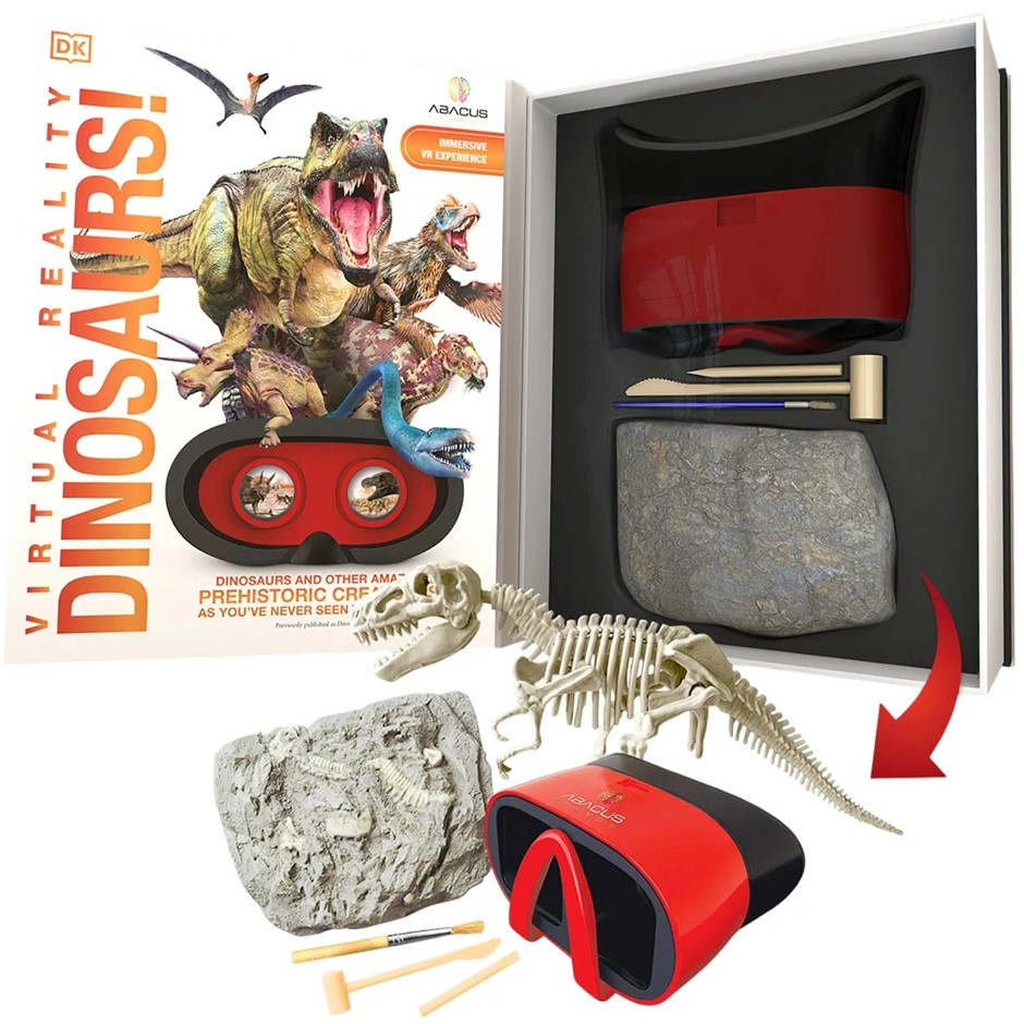 ABACUS Virtual Reality Gift Box, Dinosaurs. NB: Damaged packaging, some pie