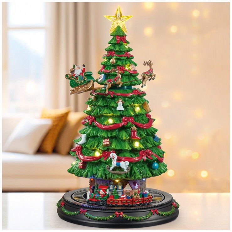 SIGNATURE Holiday Tree with Music and LED Lights. NB: Minor use, some parts