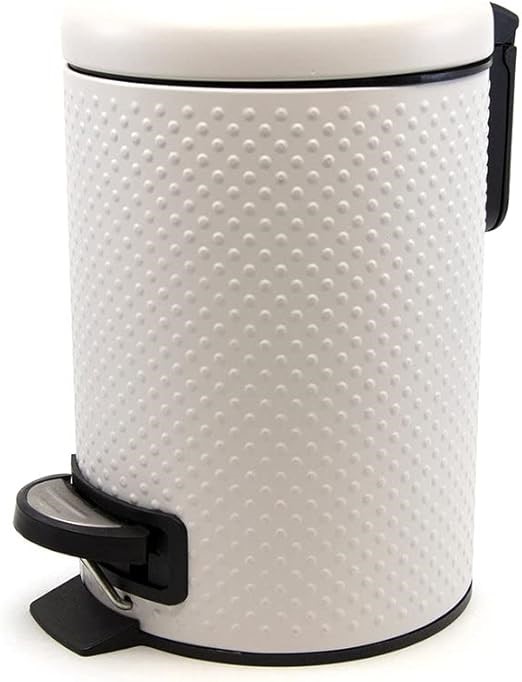 SALT AND PEPPER Suds Metal Peddle Bin 27 x 23cm White NB: Minor use, not in