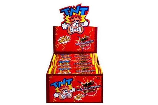 TNT SHOCK CHEWS RASBERRY, 80pk. Best Before: 25/03/2026.