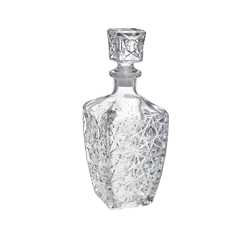BORMIOLI ROCCO Dedalo 26-1/4oz Decanter w/ Stopper, Glass. NB: Damaged pack