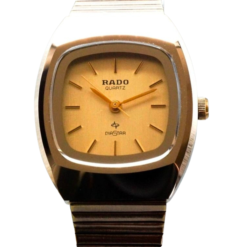 RADO DIASTAR QUARTZ SIZE GOLD-TONE STAINLESS STEEL 110.9513.3 GOLD DIAL BXO