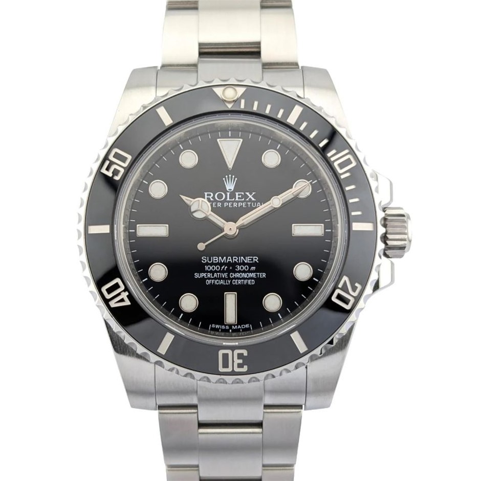 ROLEX SUBMARINER NO DATE AUTO 40MM STAINLESS STEEL 114060 BLACK BXP