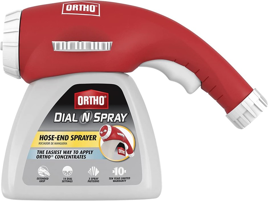 ORTHO Dial N Spray Hose-End Sprayer for Liquid Weed and Insect Killer, Fung