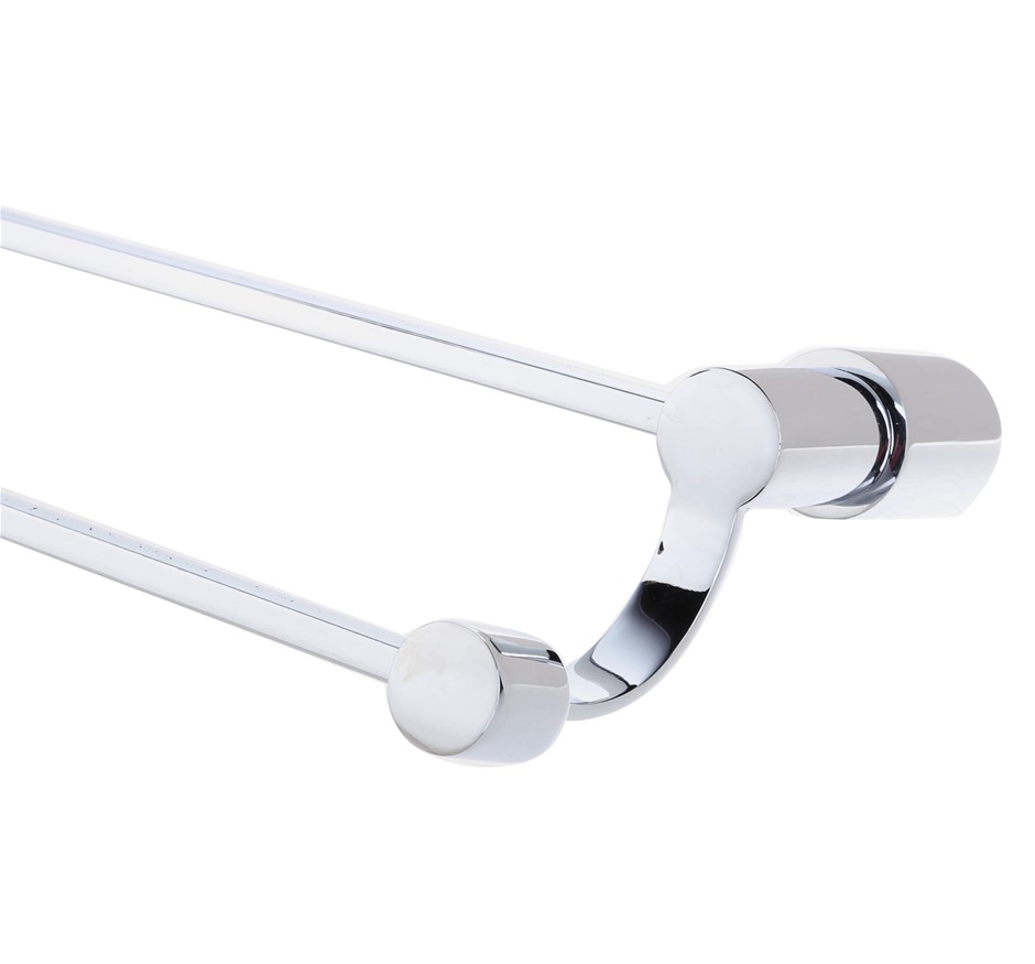 MILENO Double Towel Bar 600mm, Chrome Finish. Buyers Note - Discount Freig