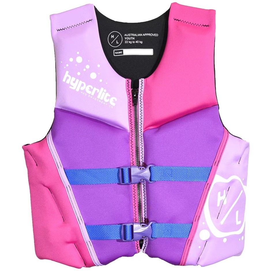 Hyperlite Youth Vest Girls Purple, 22kg to 40kg