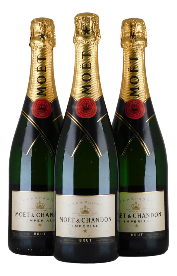 Moet & Chandon Imperial Brut NV (3x 750mL), France.
