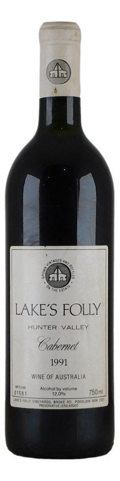 Lake's Folly Cabernet 1991 (1x 750mL), Hunter Valley.