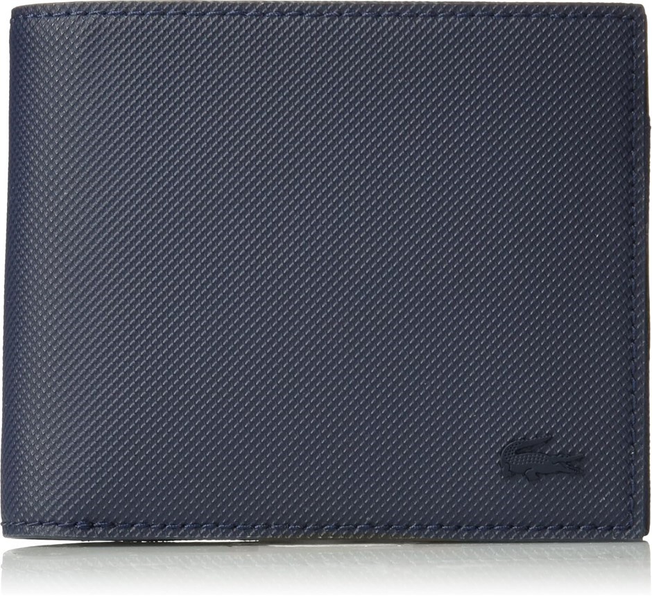 LACOSTE Men's Classic S Billfold Coin Wallet Peacoat Blue