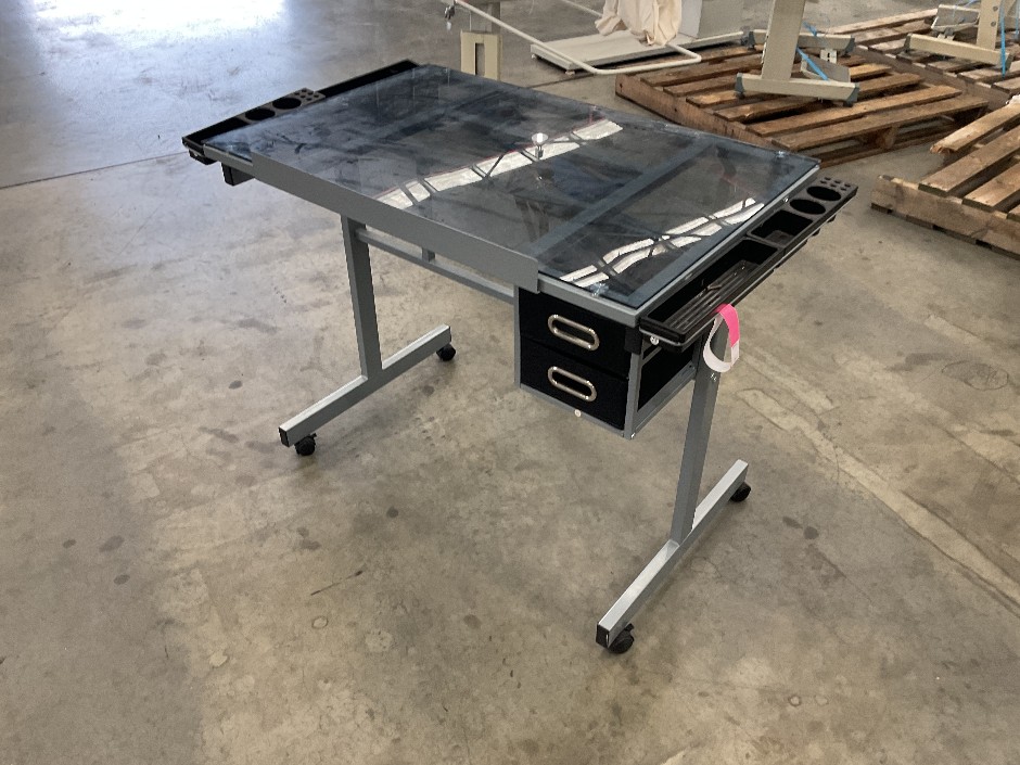 Glass Top Art Desk